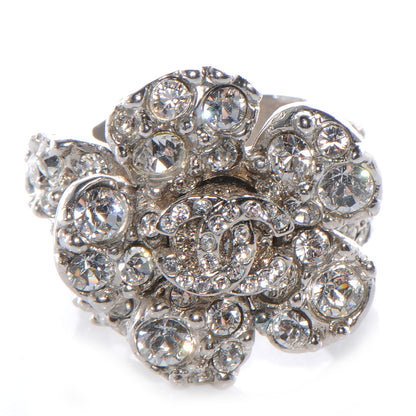 Chanel Swarovski Crystal Camellia Ring 6.5 1 of 5