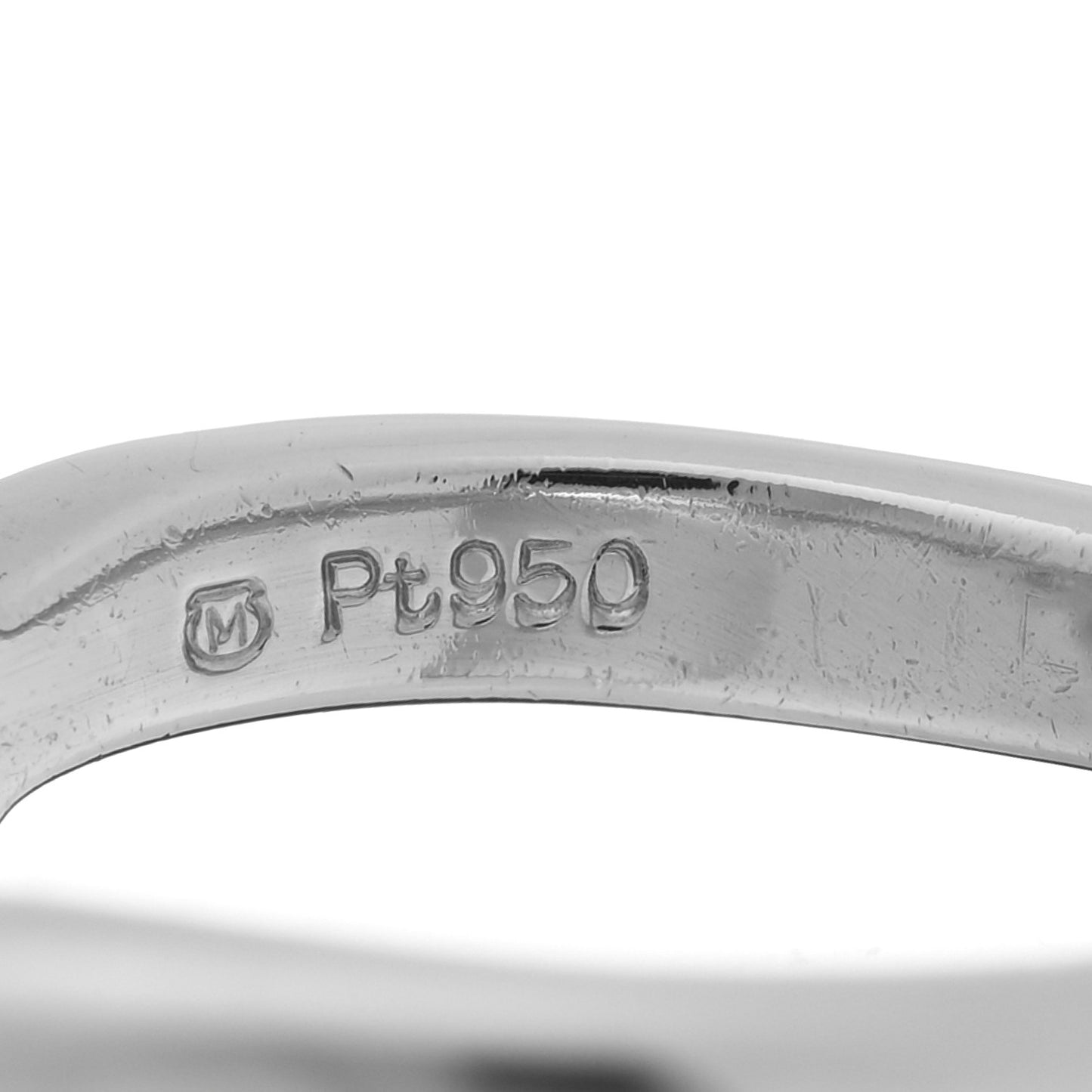 Platinum Diamond .72ct Curved Band Ring 50 5.25