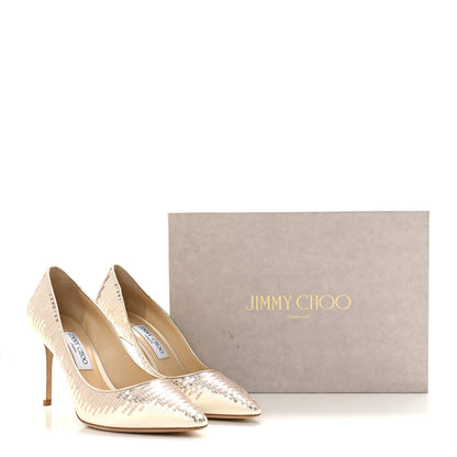 Jimmy Choo Satin Degrade Sequins Romy 85 Pumps 40 Ivory Platinum 9 of 9