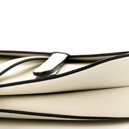 Christian Dior Grained Calfskin Saddle Bag White 10 of 10