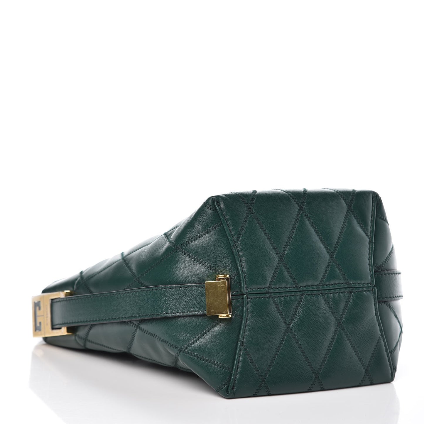 Lambskin Quilted Mini GV Bucket Bag Green Forest