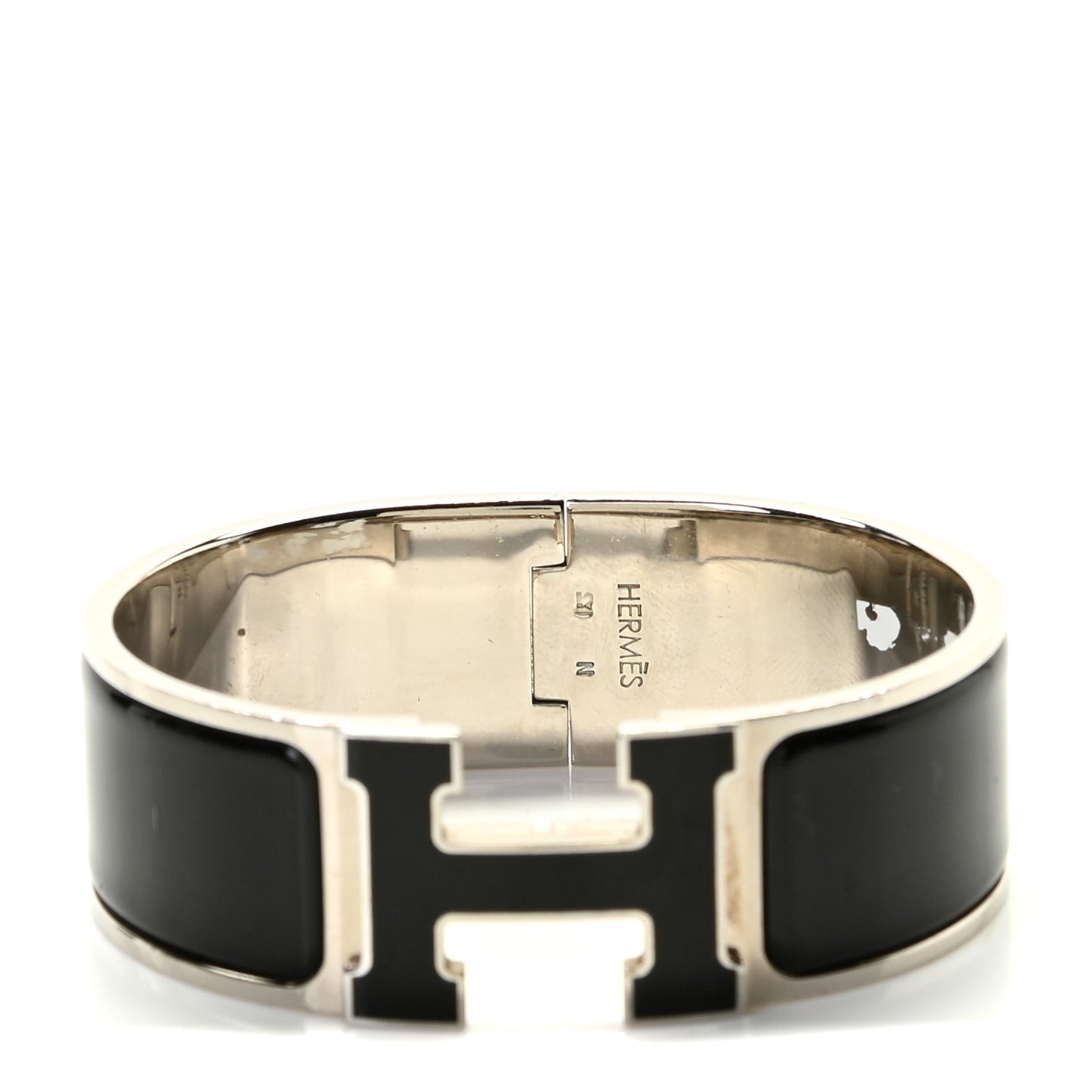 Enamel Wide Clic Clac H Bracelet PM Black