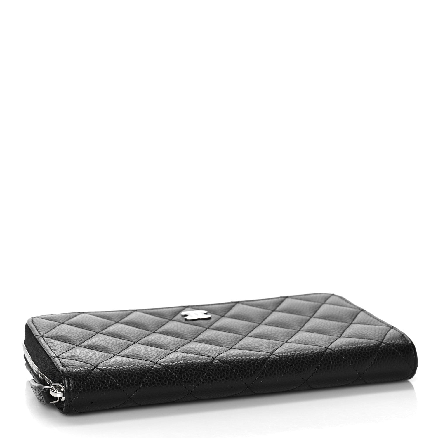 Chanel Caviar Quilted Large Zip Around Wallet Black 4 of 11