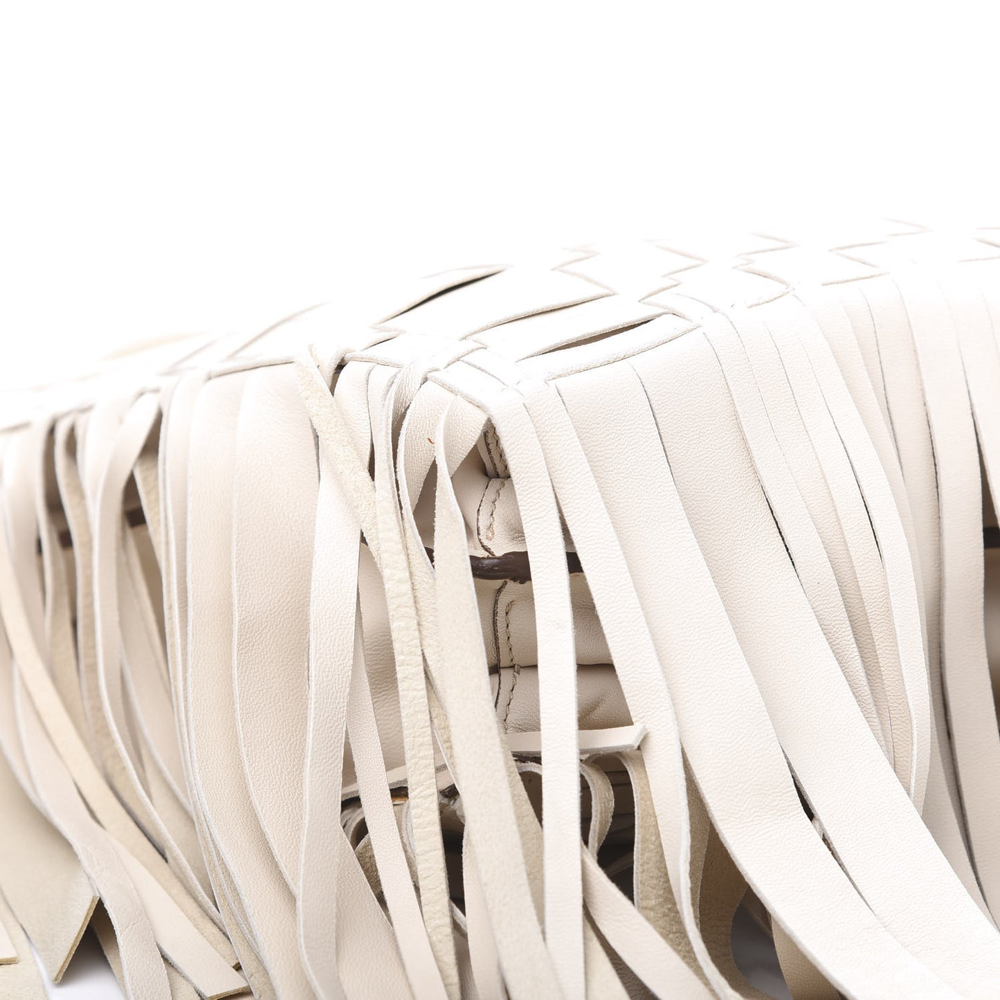 Nappa Woven Fringe Tote Cera