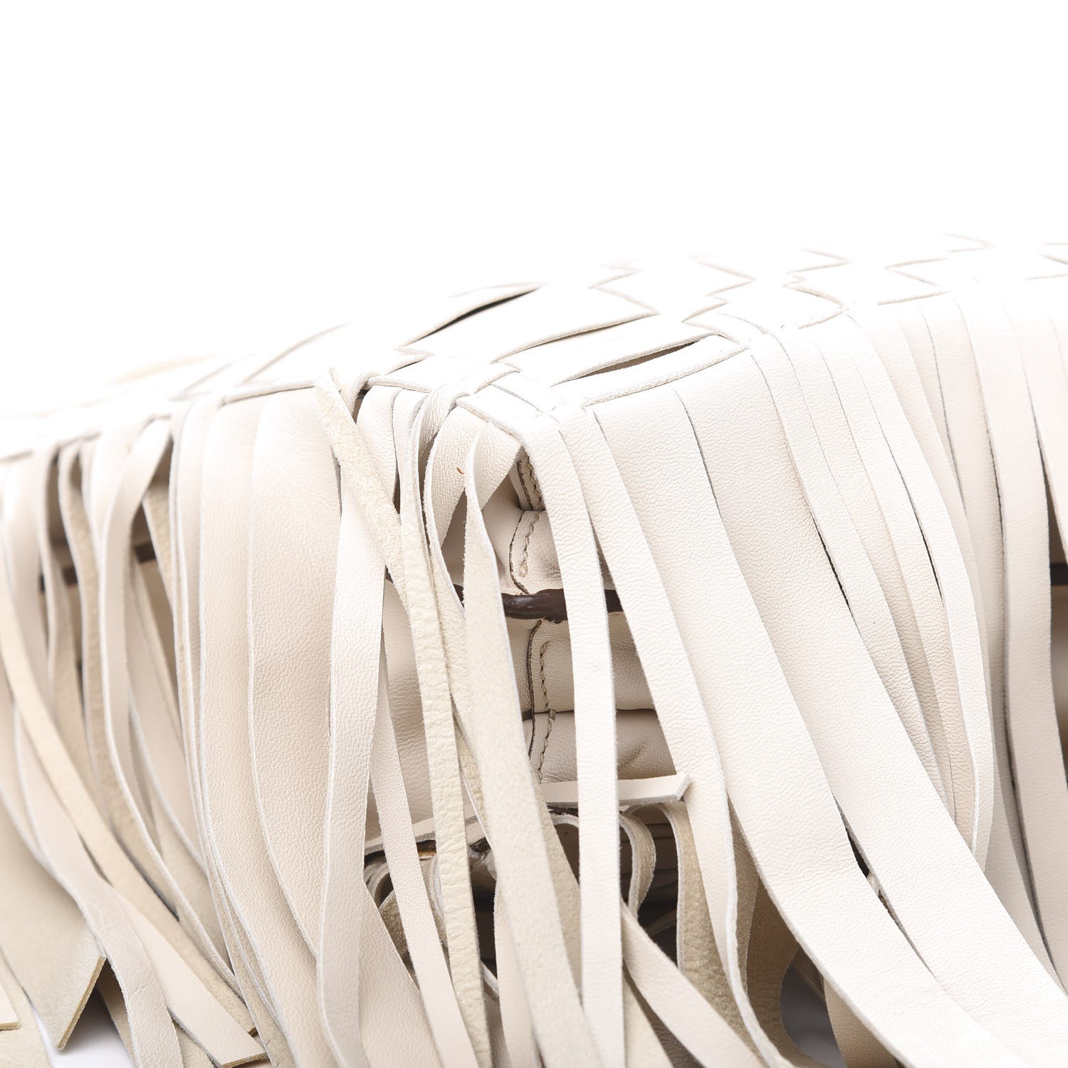 Prada Nappa Woven Fringe Tote Cera 10 of 16