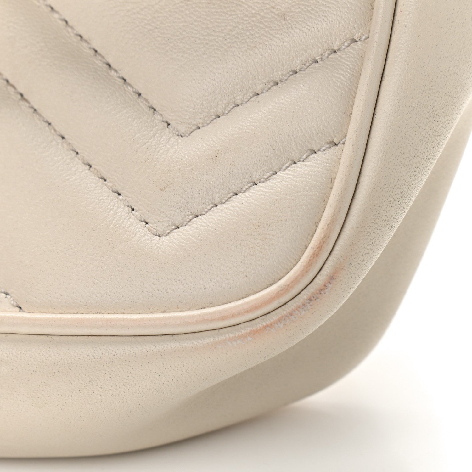 Gucci Calfskin Matelasse Super Mini GG Marmont Shoulder Bag White 11 of 12