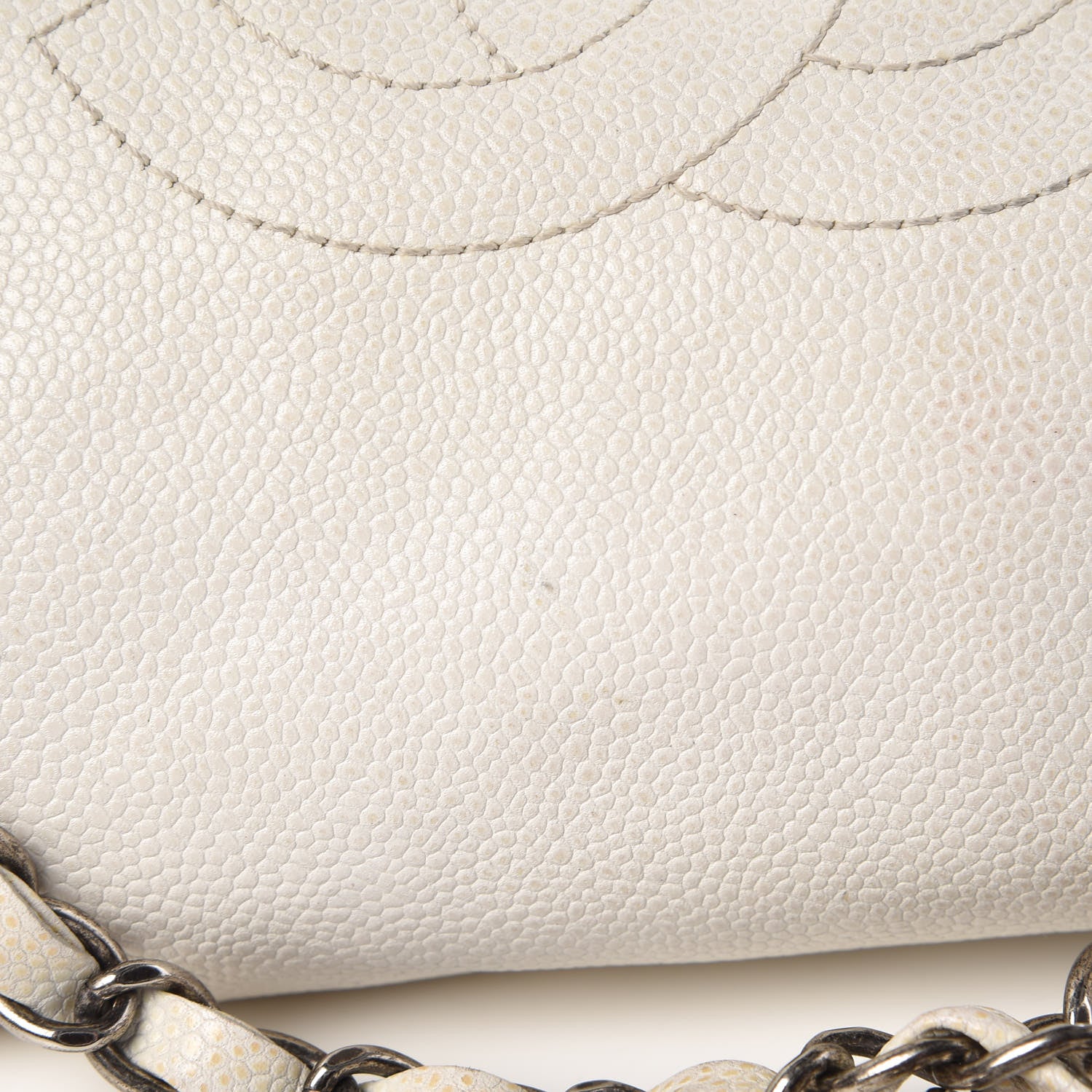 Chanel Caviar Quilted Timeless CC Bowler Bag White 13 of 18