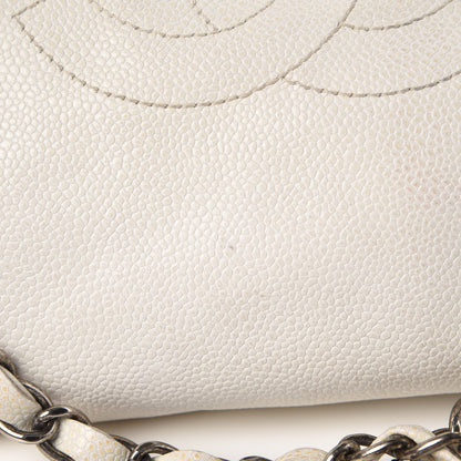 Chanel Caviar Quilted Timeless CC Bowler Bag White 13 of 18
