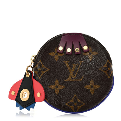 Louis Vuitton Monogram Totem Round Coin Purse Magenta 1 of 5