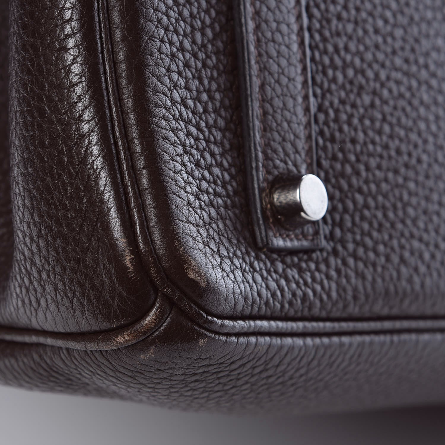 Hermes Taurillon Clemence Birkin 35 Chocolate 37 of 37