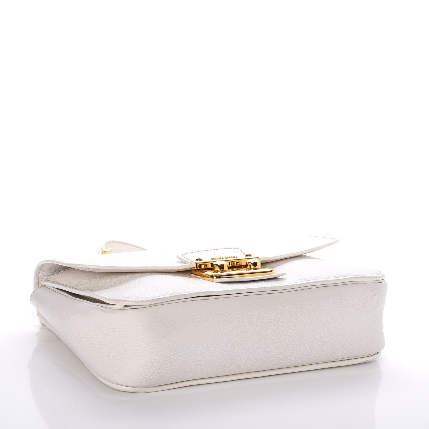 Goatskin Madras Shoulder Bag White