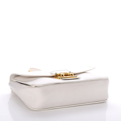 Miu Miu Goatskin Madras Shoulder Bag White 5 of 11