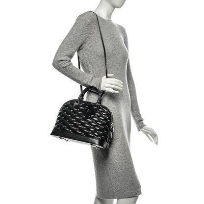Louis Vuitton Lambskin Studded Malletage Alma PM Black 2 of 6