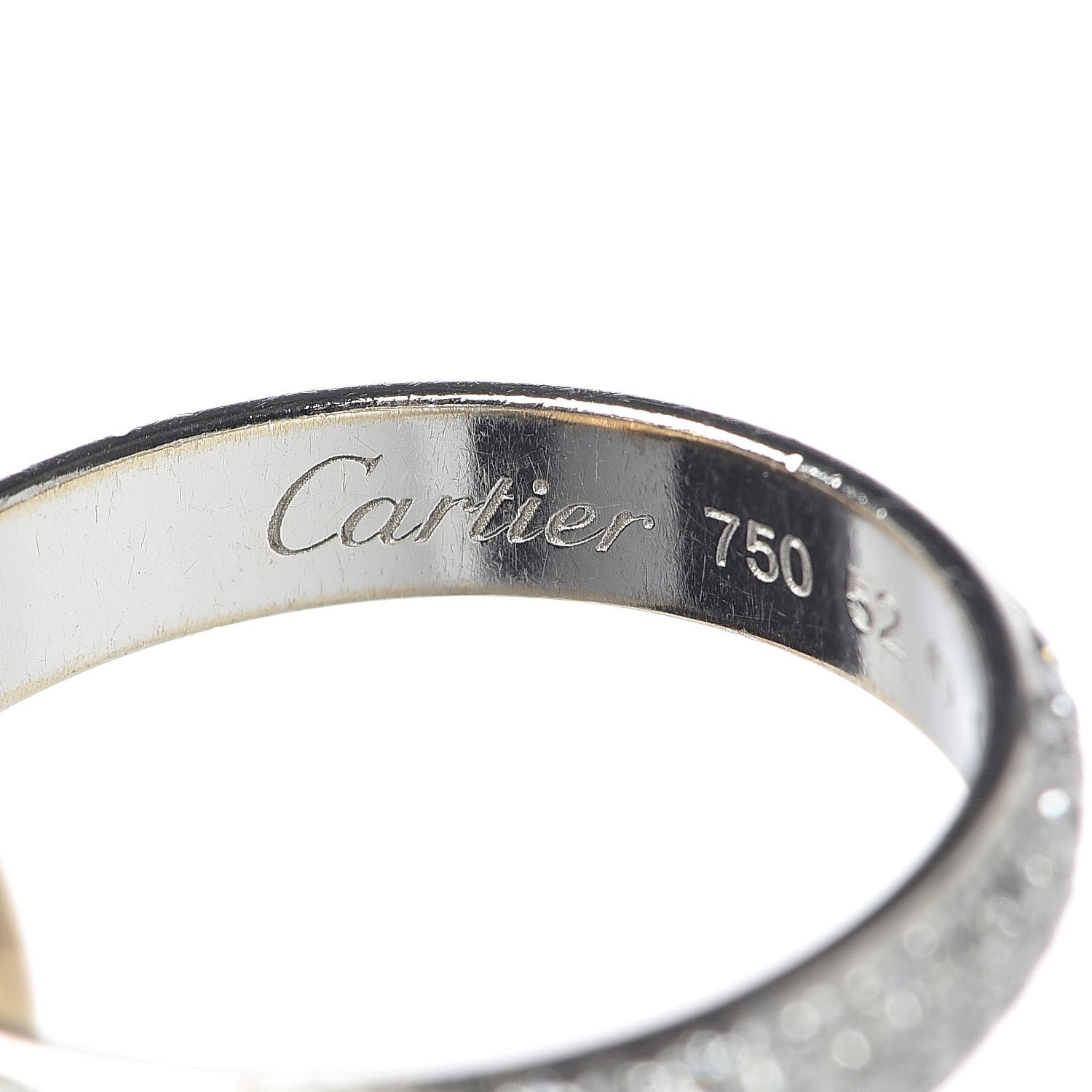 Cartier 18K White Yellow Pink Gold Diamond Classic Trinity Paved Ring 52 6 4 of 7
