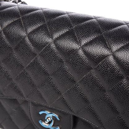 Chanel Caviar Quilted Jumbo Double Flap Black 9 of 10