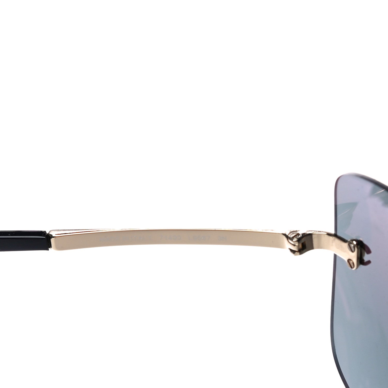 Chanel Frameless Shield Sunglasses Black 6 of 7