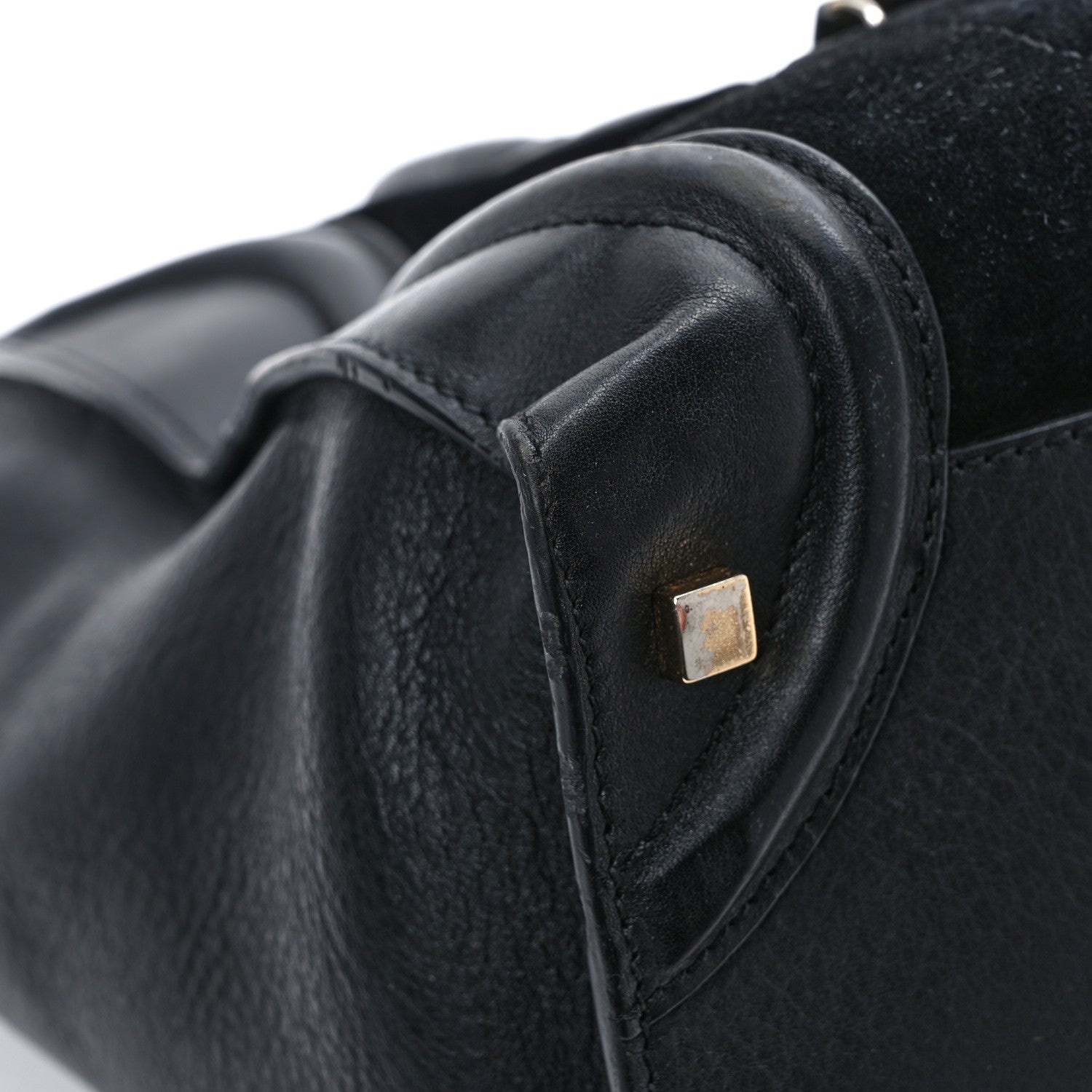 Celine Smooth Calfskin Suede Mini Luggage Black 9 of 10