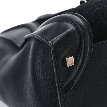 Celine Smooth Calfskin Suede Mini Luggage Black 9 of 10