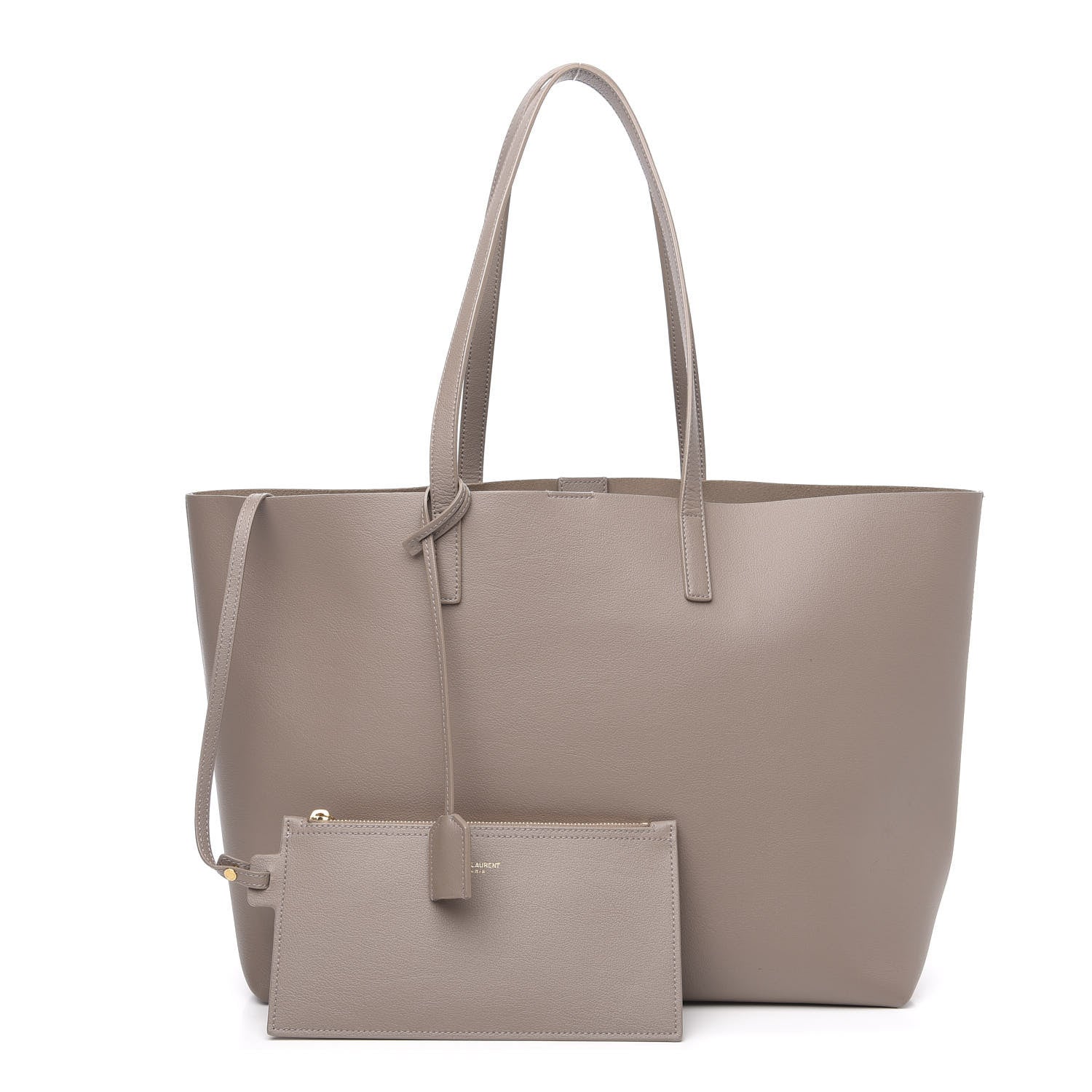 Saint Laurent Calfskin Large Shopping Tote Dark Beige 1 of 11