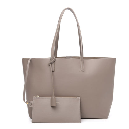 Saint Laurent Calfskin Large Shopping Tote Dark Beige 1 of 11