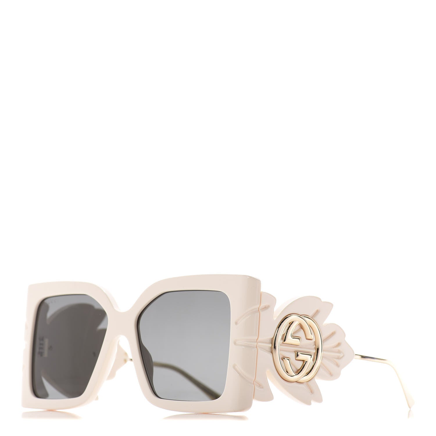 Gucci Acetate Square Frame Wing Sunglasses GG0535S Ivory 1 of 6