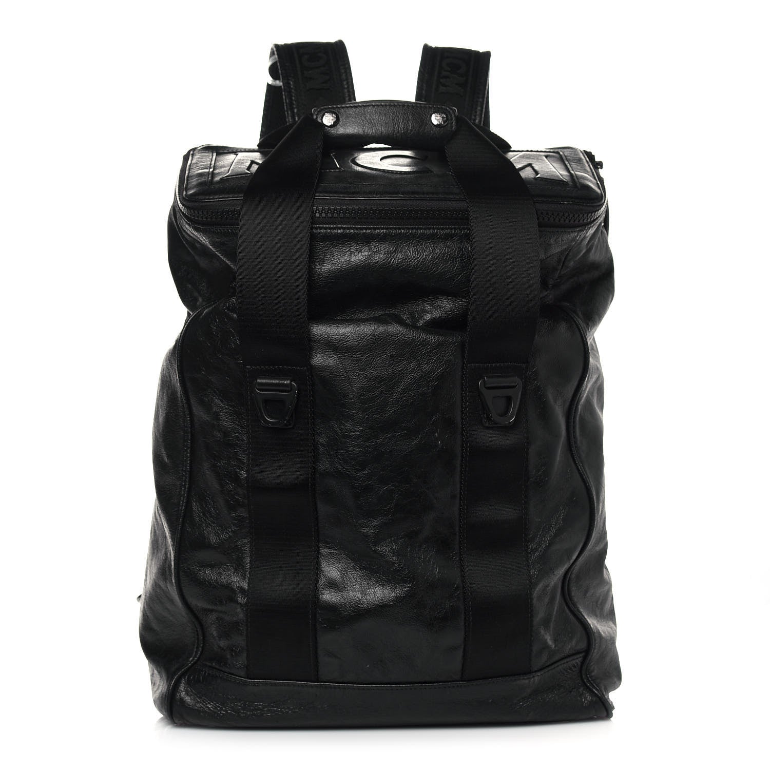 MCM Calfskin Backpack Black 1 of 18