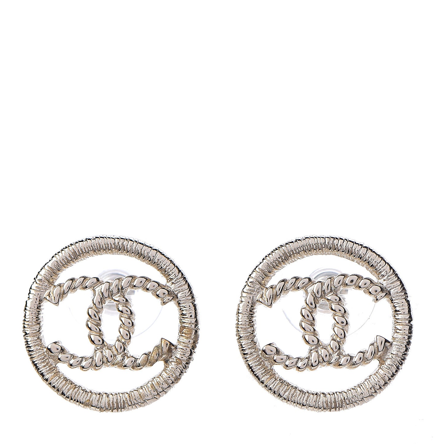 Twisted CC Earrings Light Gold