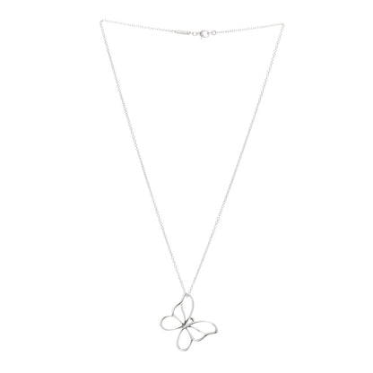Tiffany Sterling Silver Butterfly Pendant Necklace 3 of 6
