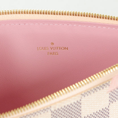 Louis Vuitton Damier Azur Felicie Chain Wallet Zippered Insert Rose Ballerine 6 of 6