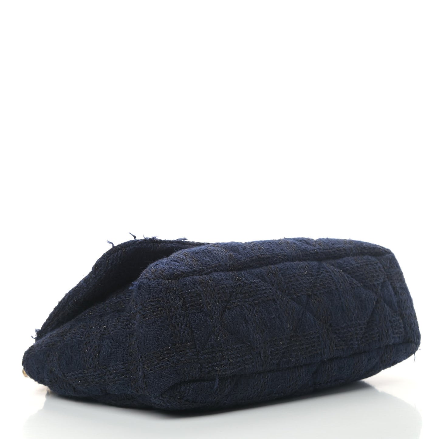 Tweed Quilted Maxi Chanel 19 Flap Navy