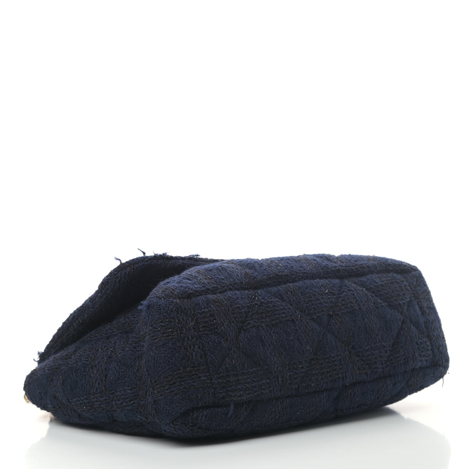 Chanel Tweed Quilted Maxi Chanel 19 Flap Navy 3 of 12
