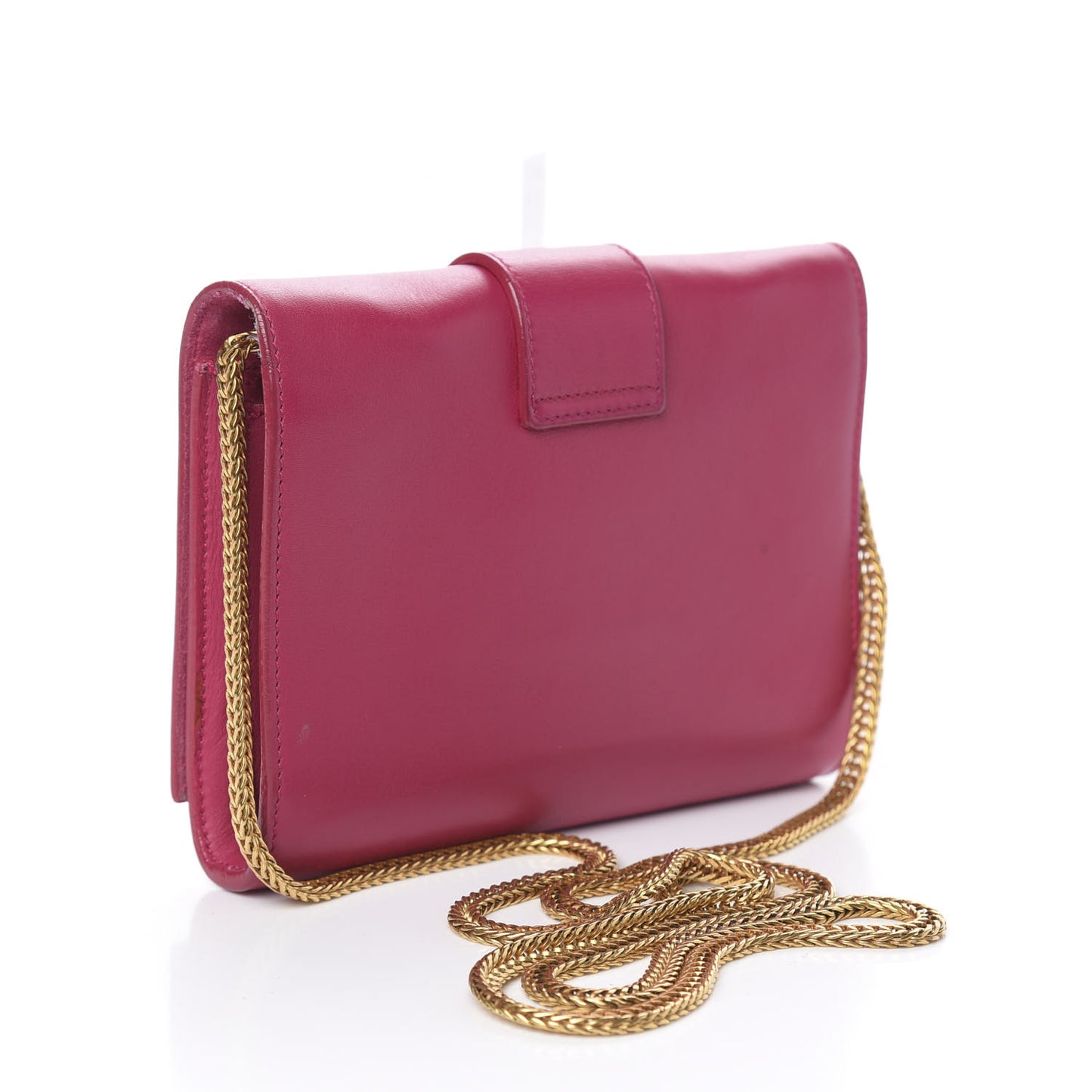 Calfskin Small Classic Y Satchel Fuchsia