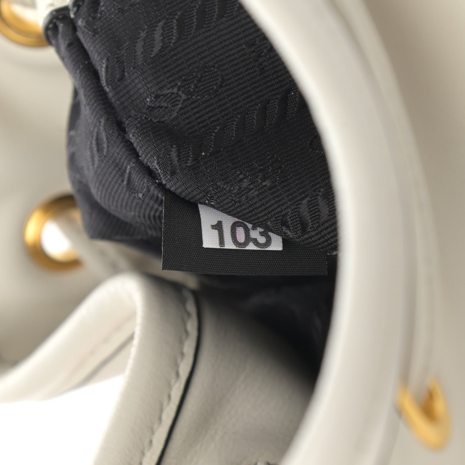 Prada Soft Calfskin Saffiano Mini Bucket Crossbody Bag White 8 of 11