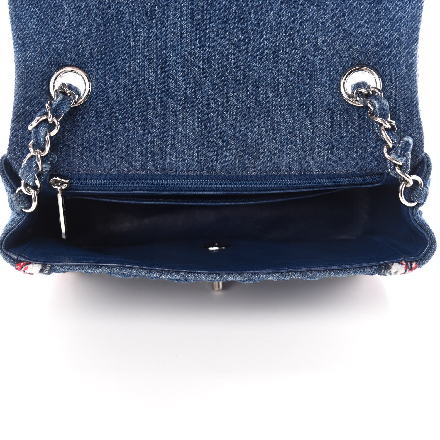 Chanel Denim Braided Mini Rectangular Flap Bag Blue 5 of 10