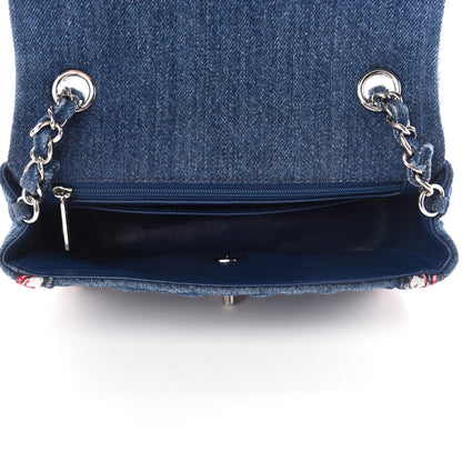 Chanel Denim Braided Mini Rectangular Flap Bag Blue 5 of 10