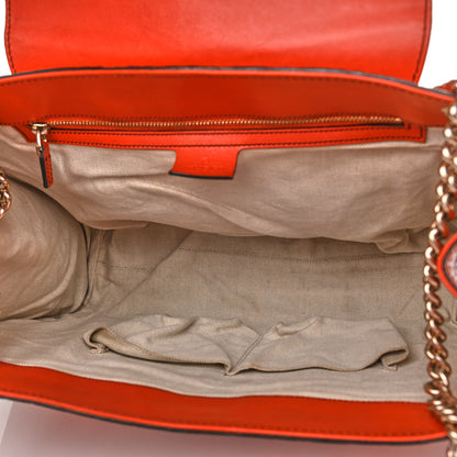 Gucci Guccissima Large Emily Chain Shoulder Bag Sun Orange 5 of 11