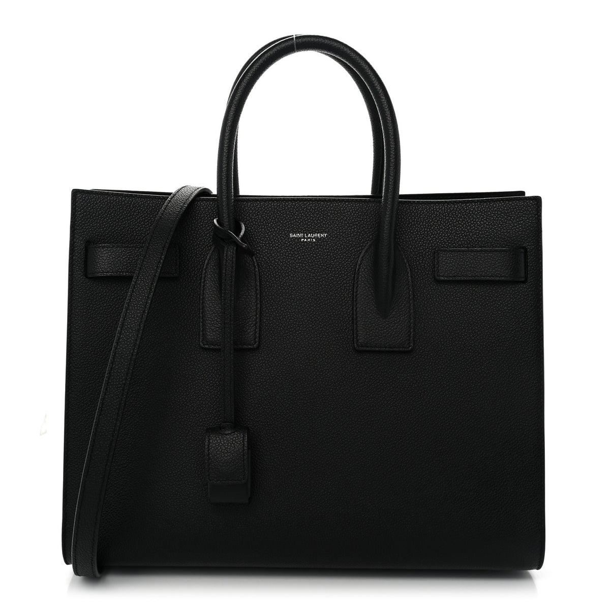 Saint Laurent Grained Calfskin Small Sac De Jour Black 1 of 9