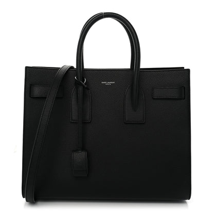 Saint Laurent Grained Calfskin Small Sac De Jour Black 1 of 9