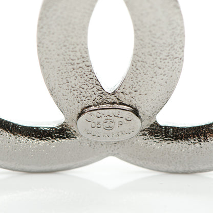 Chanel Ruthenium Crystal Baguette CC Bracelet Silver Red 4 of 5