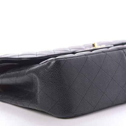 Chanel Caviar Quilted Jumbo Double Flap Black 6 of 12