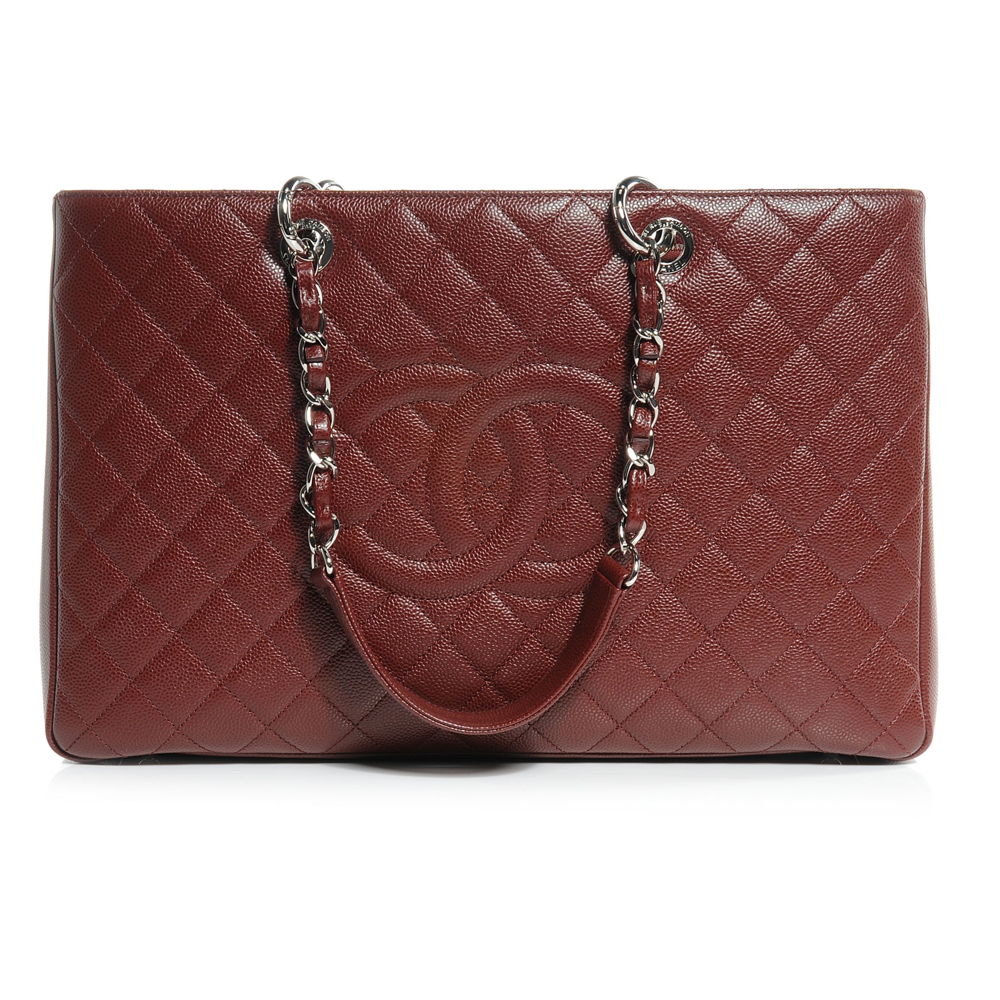 Chanel Caviar XL Grand Shopping Tote GST Dark Red 1 of 8