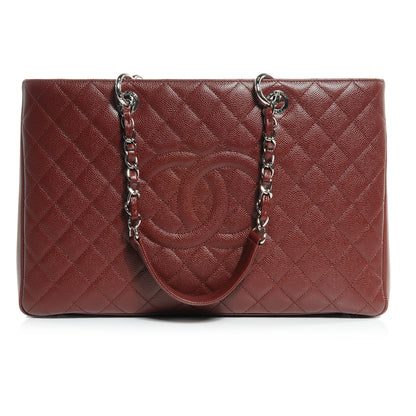 Chanel Caviar XL Grand Shopping Tote GST Dark Red 1 of 8