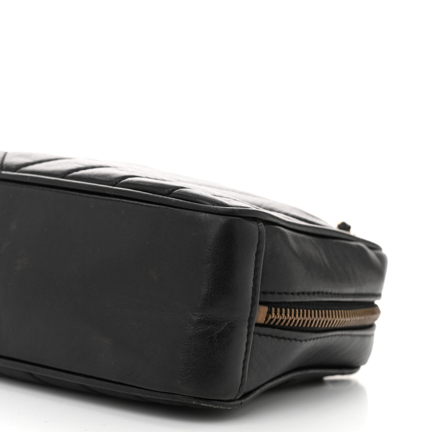 Chanel Lambskin Chevron Quilted Small Camera Case Black 11 of 14