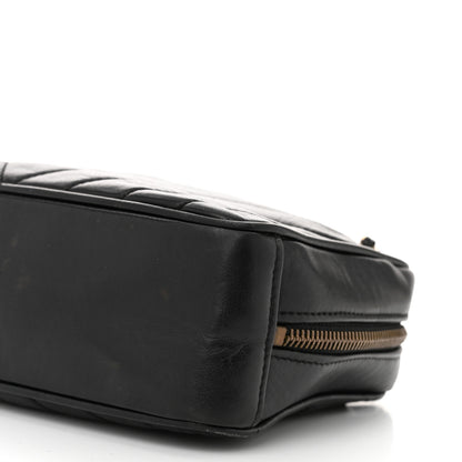 Chanel Lambskin Chevron Quilted Small Camera Case Black 11 of 14