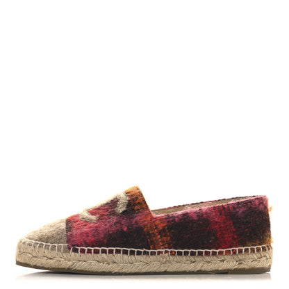 Chanel Tweed CC Espadrilles 40 Brown Pink Beige 1 of 11
