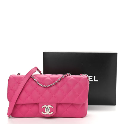 Chanel Rubber Quilted Lambskin Medium Coco Rain Flap Pink 12 of 12