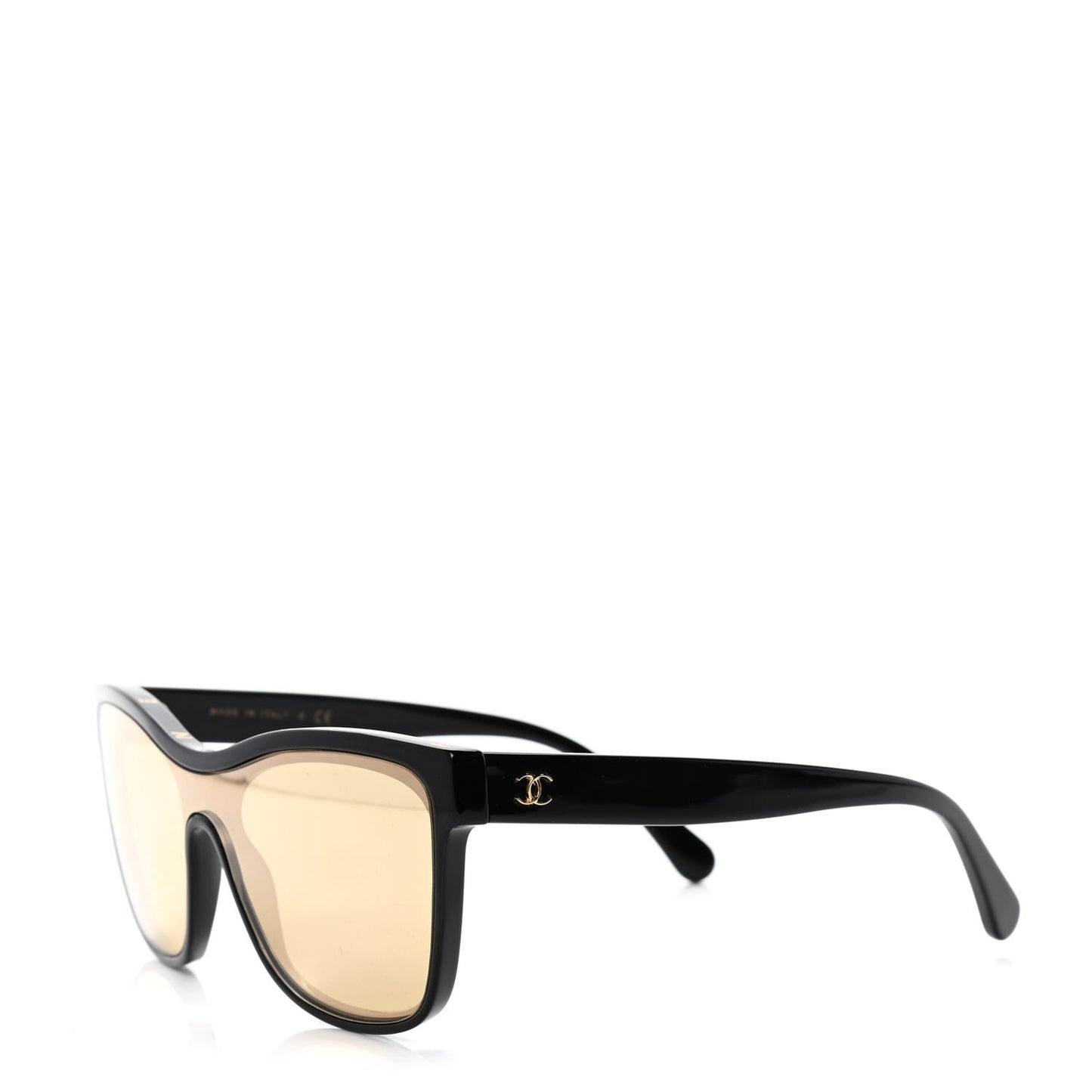 Acetate Logo Shield Sunglasses 5418 Black