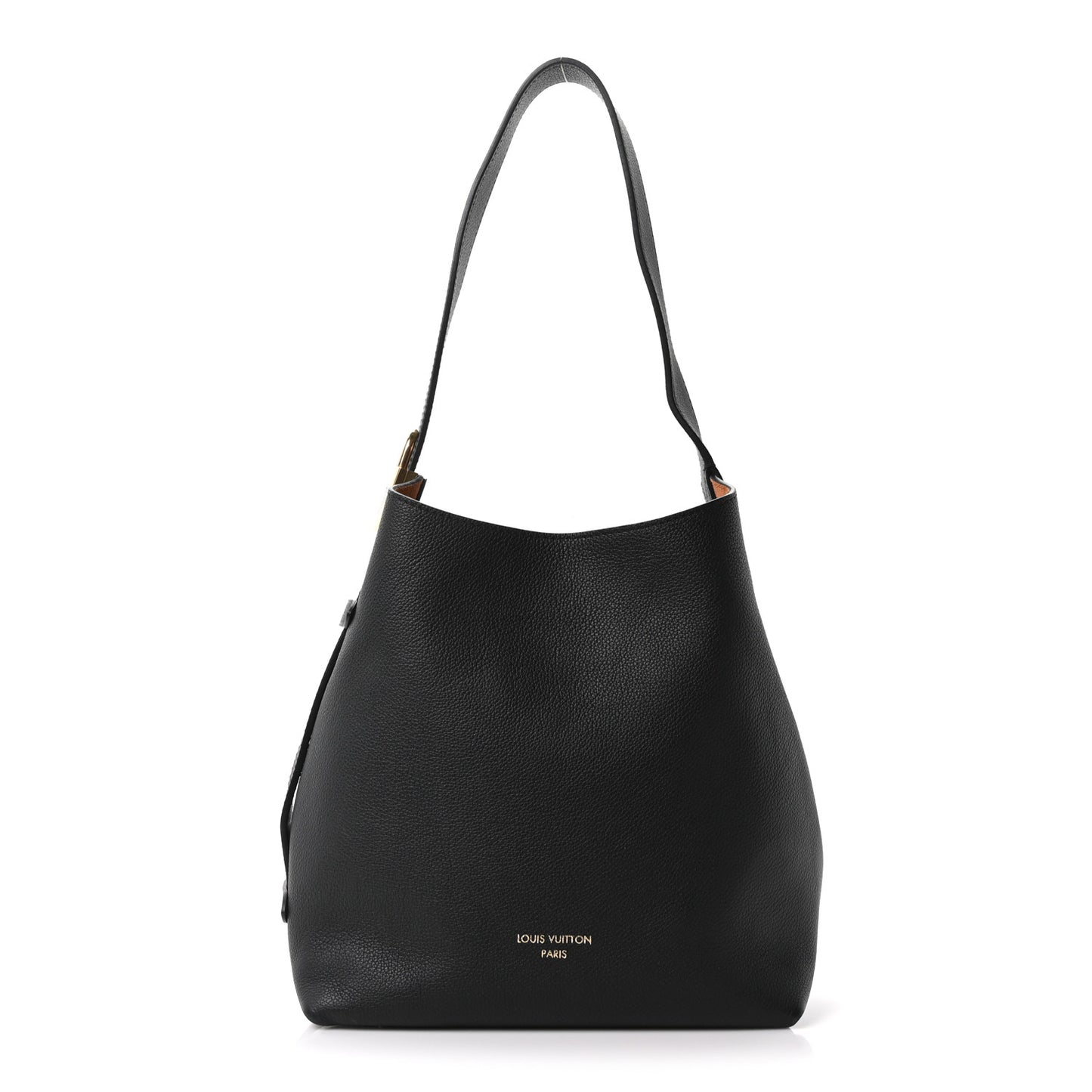 Grained Calfskin Low Key Hobo PM Black