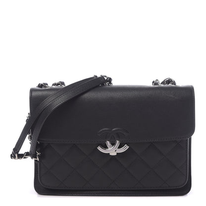 Chanel Calfskin Quilted Large CC Box Flap Box Black 1 of 10