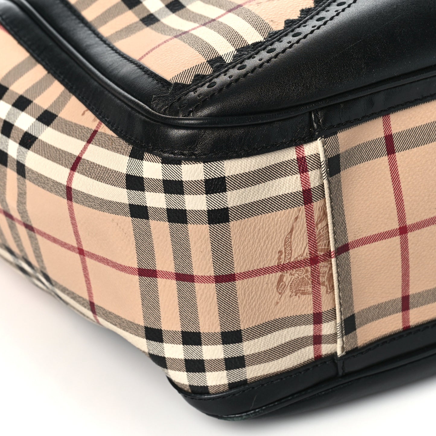 Haymarket Check Brogue Tassel Tote Black